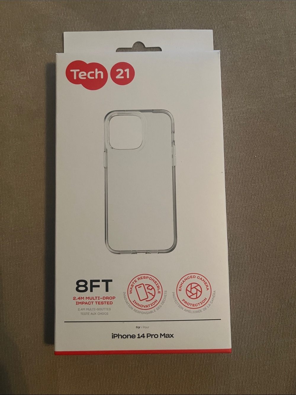 tech21 Clear Transparent Protective Case for iPhone 14 Pro Max
